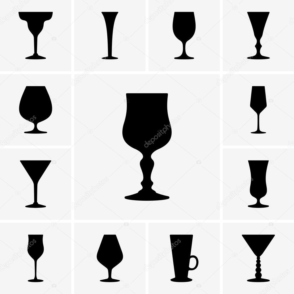 Wine glass icons
