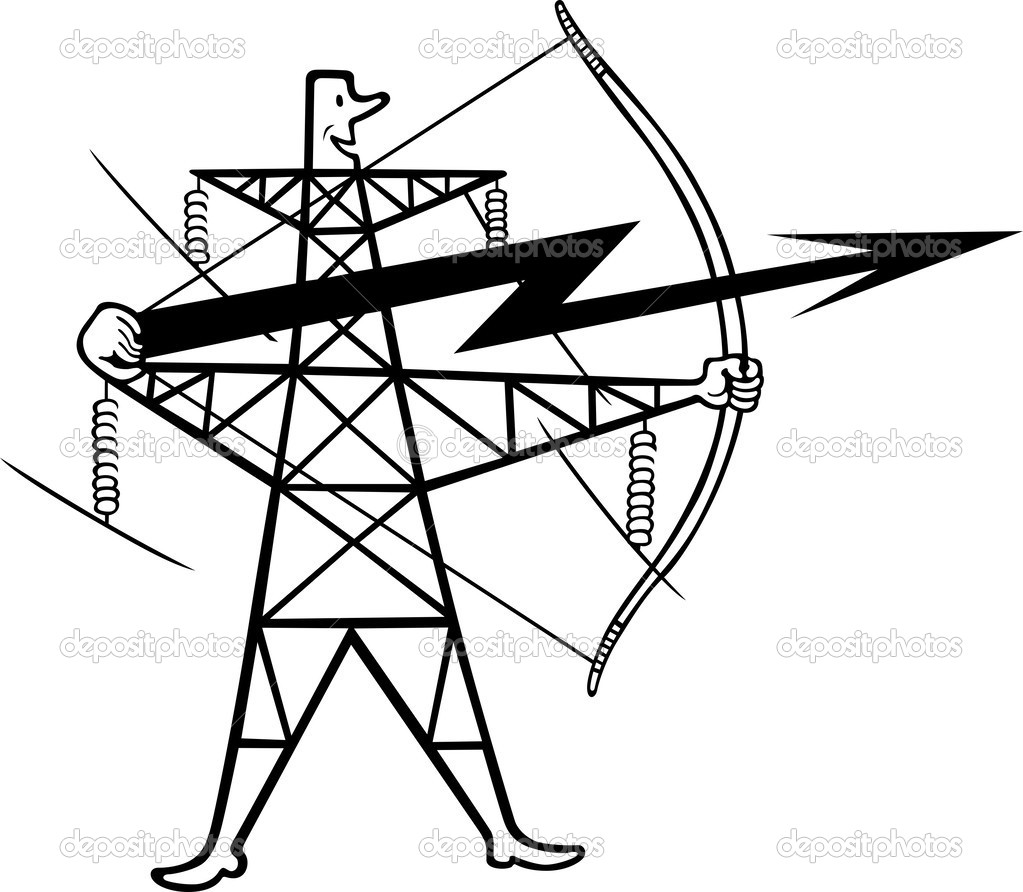 Electric power transmission — Stock Vector © Den.Barbulat #26484723