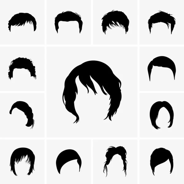 头发的样式 — 图库矢量图片