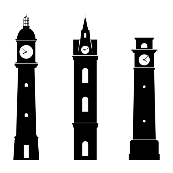 Torres de reloj — Vector de stock