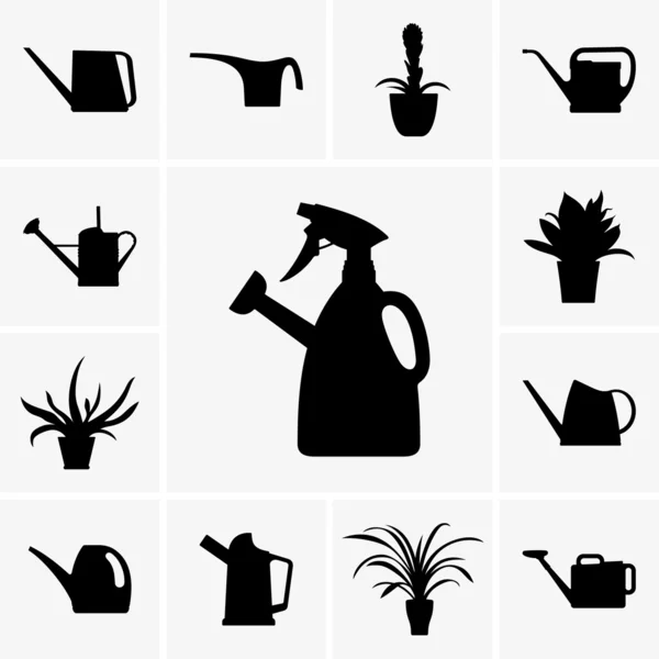 Watering cans — Stock Vector