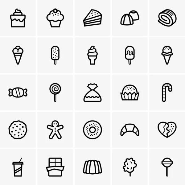 Sweet icons — Stock Vector