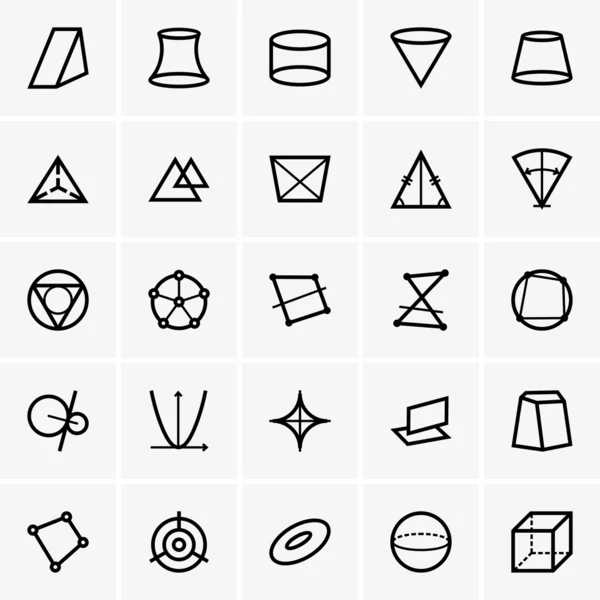 Geometry icons — Stock Vector