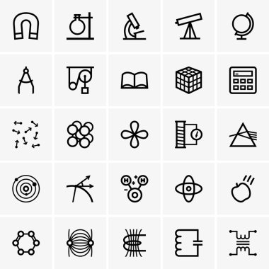 Science icons clipart