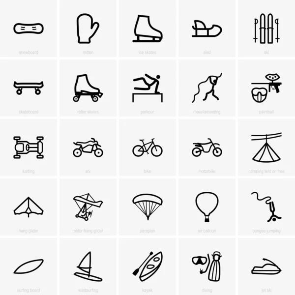 Recreation icons — Stock Vector