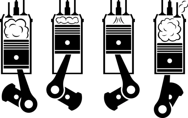 Motor de combustión interna — Archivo Imágenes Vectoriales