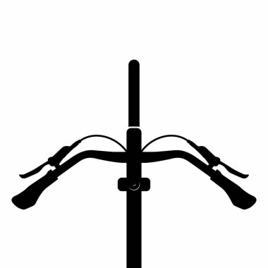 Bisiklet gidonu, izole edilmiş üst görünüm