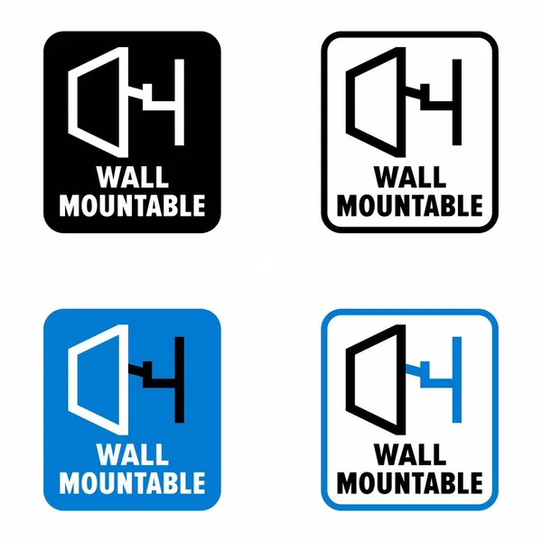 Montable Mur Moniteur Affichage Panneau Information Dispositif Écran — Image vectorielle