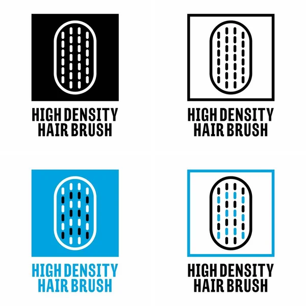 High Density Hair Brush Styling Drying Combing Tool Information Sign — стоковый вектор