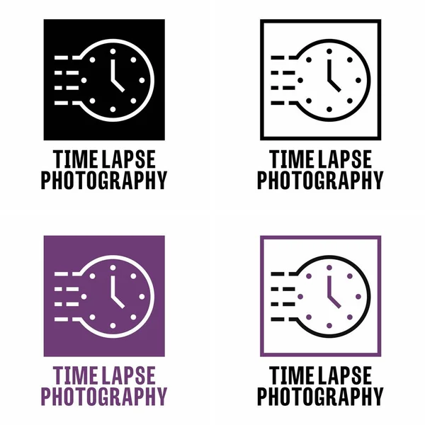 Zaman Aşımı Fotoğrafçılığı Film Çerçevesi Yakalama Tekniği Bilgi Işareti — Stok Vektör