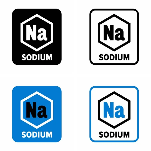 Sodium Soft Reactive Metal Chemical Element Information Sign — Wektor stockowy