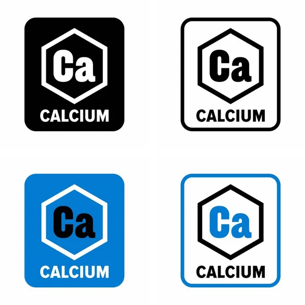 Calcium Alkaline Chemical Element Information Sign — Stock Vector