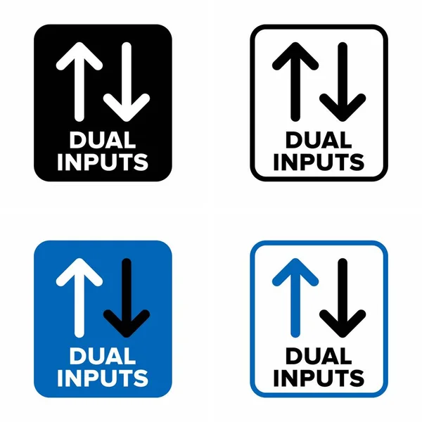 Dual Inputs Adapters Information Sign — Stock Vector