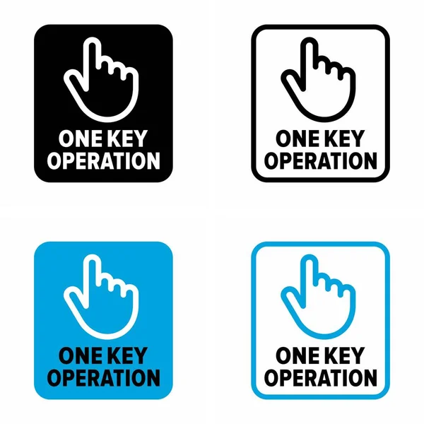 One Key Operation Comprehensive Smart Fast Management Technology Information Sign — стоковый вектор