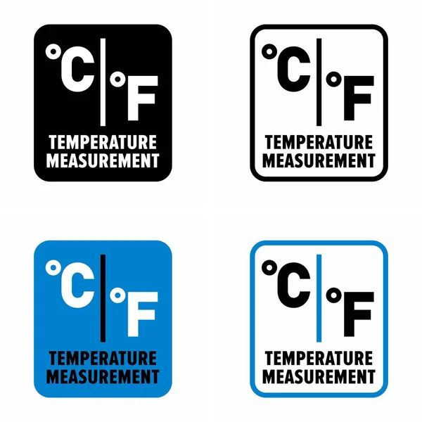 温度測定 のローカルプロセス 温度情報サイン — ストックベクタ