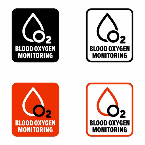 Monitoramento Oxigênio Sangue Sinal Informação Dispositivo Médico — Vetor de Stock