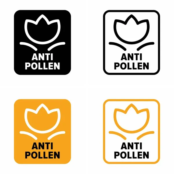Pollen Filter Item Eigenschap Informatie Teken — Stockvector
