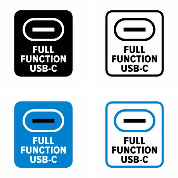 Señal Información Del Sistema Conexión Usb Función Completa — Vector de stock