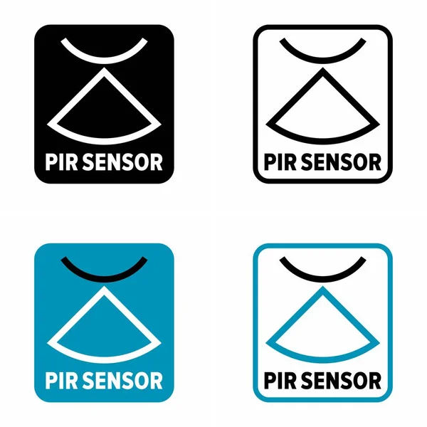 Pir Sensorns Elektroniska Informationsskylt För Infrarött Ljus — Stock vektor