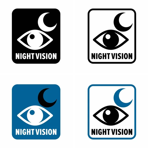 Nachtzicht Informatiebord Voor Waarnemer Met Weinig Licht — Stockvector