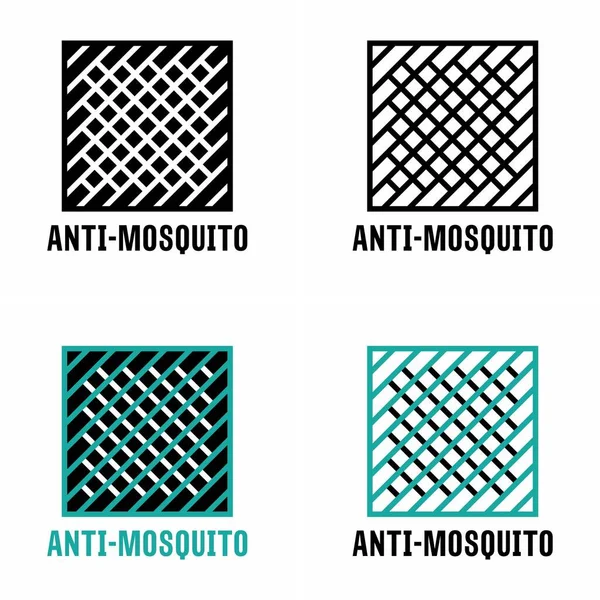 Mosquito Repelent Mesh Protection Net Information Sign — Stockový vektor