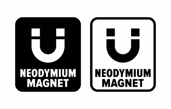 Magnete Neodimio Cartello Informativo Interno — Vettoriale Stock