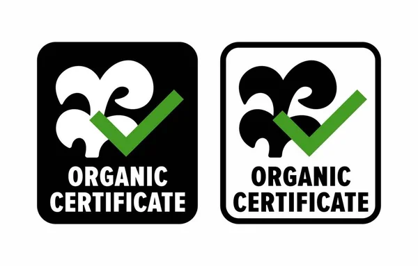 100 Информационный Знак Органический Сертификат — стоковый вектор