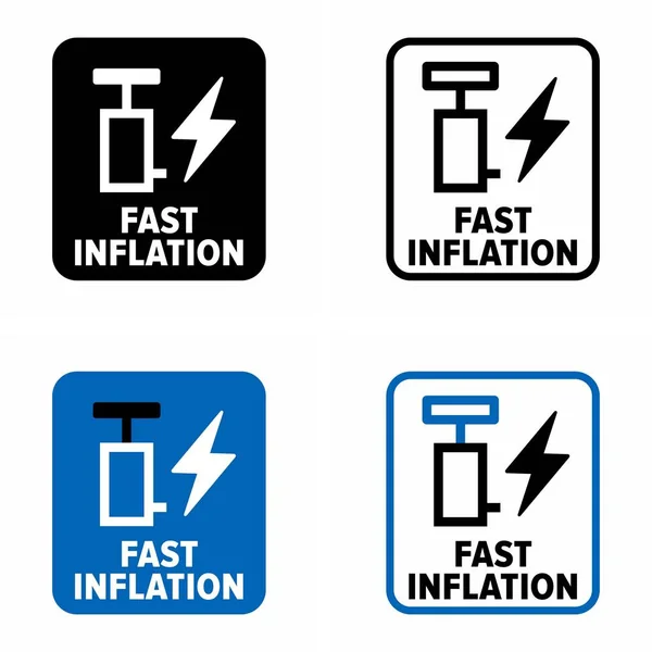 Informatiesymbool Voor Snelle Inflatie — Stockvector