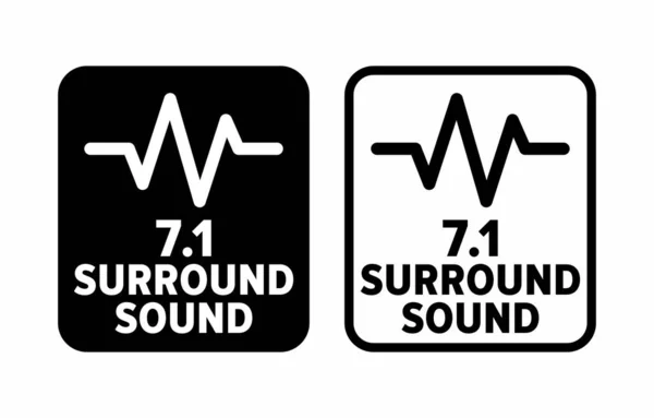 Som Surround Sinal Informação Vetorial — Vetor de Stock