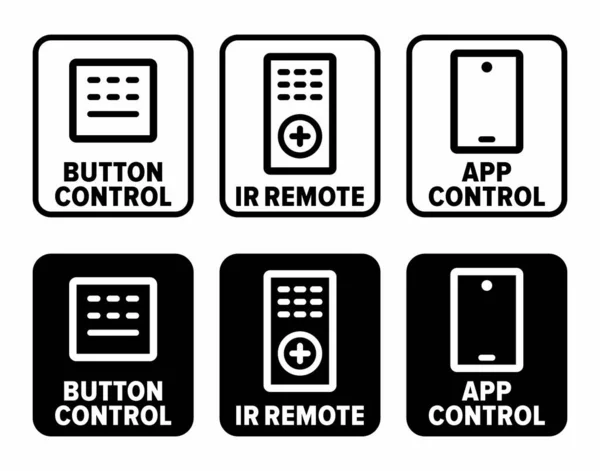 Botón Control Remoto App Control Signos Información Vectorial — Archivo Imágenes Vectoriales