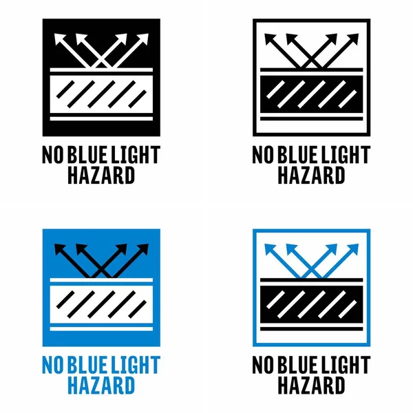Mavi Işık Tehlike Vektör Bilgisi Işareti Yok — Stok Vektör