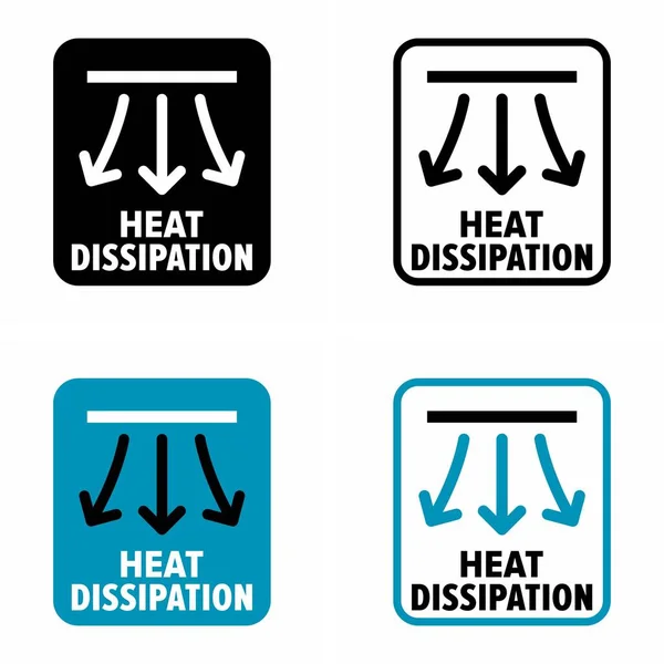 Heat Dissipation Vector Information Sign — Stock Vector