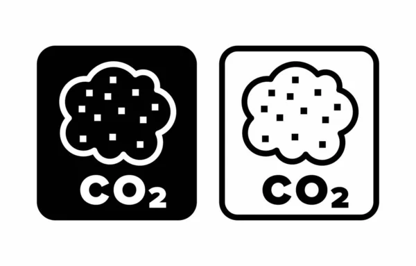 Dióxido Carbono Sinal Informação Vetorial —  Vetores de Stock