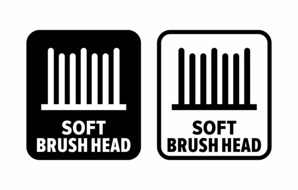 Soft Brush Head Signo Información Vectorial — Vector de stock