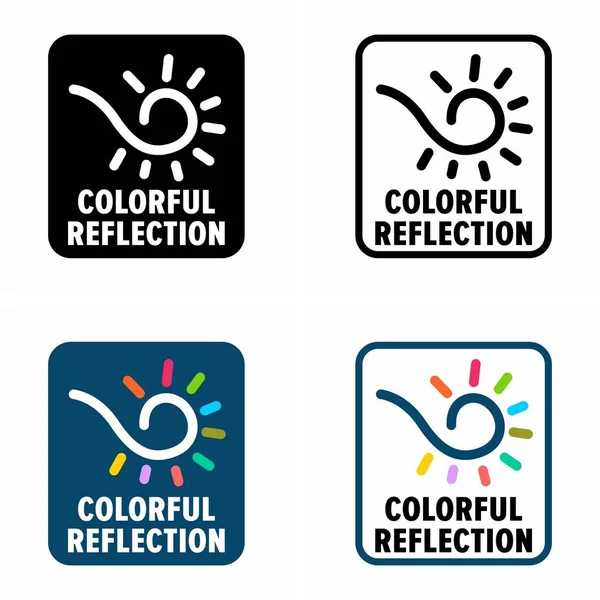 Réflexion Colorée Signe Information Vectorielle — Image vectorielle