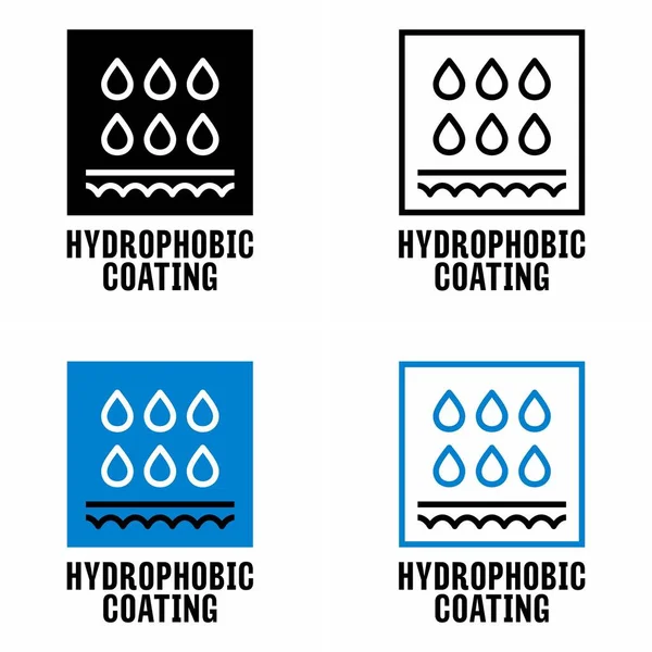 Hydrophobic Coating Vector Information Sign — ストックベクタ