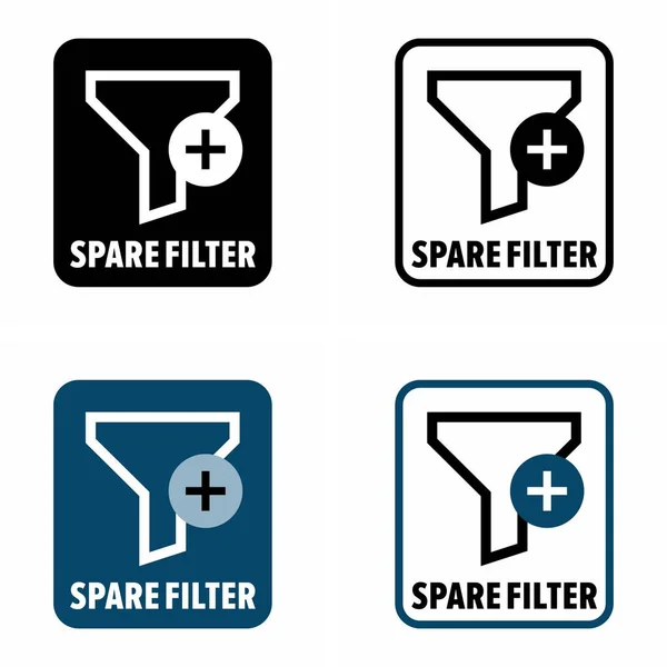 Filtro Repuesto Vector Signo Información — Archivo Imágenes Vectoriales