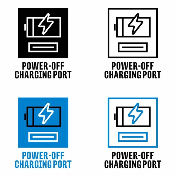 Power Charging Port Vector Information Sign — Stock Vector