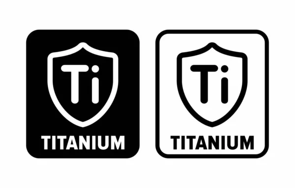 Titanium Materiaal Vector Informatie Teken — Stockvector