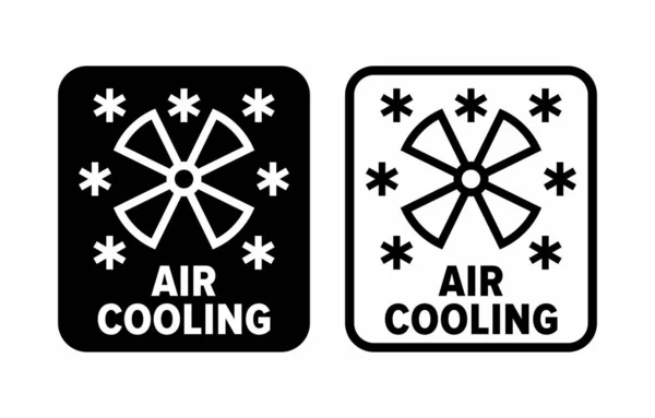 Air Cooling Sinal Informação Vetorial — Vetor de Stock