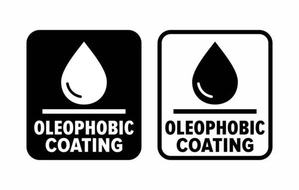 Oleophobic Coating ベクトル情報サイン — ストックベクタ