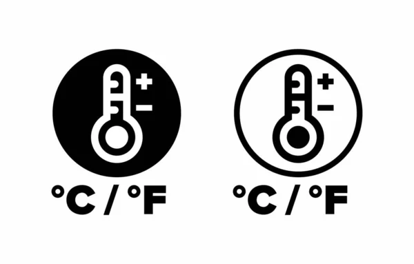 Segno Informativo Vettoriale Celsius Fahrenheit — Vettoriale Stock