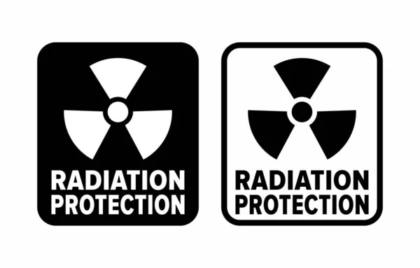 Proteção Contra Radiações Sinal Informação Vetorial — Vetor de Stock