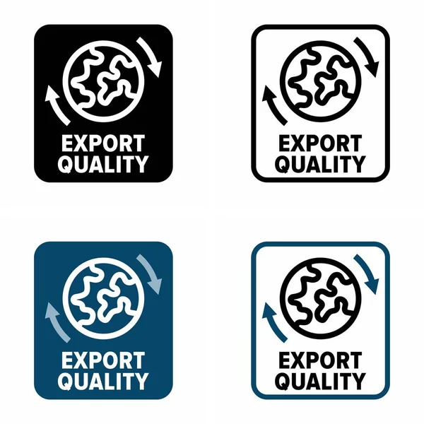 Qualidade Exportação Sinal Informação Vetorial — Vetor de Stock