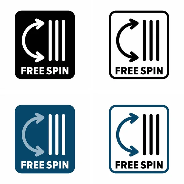 Free Spin Vektor Informationsschild — Stockvektor