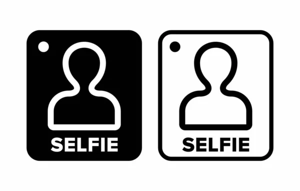 Selfie Property Vector Information Sign — 스톡 벡터