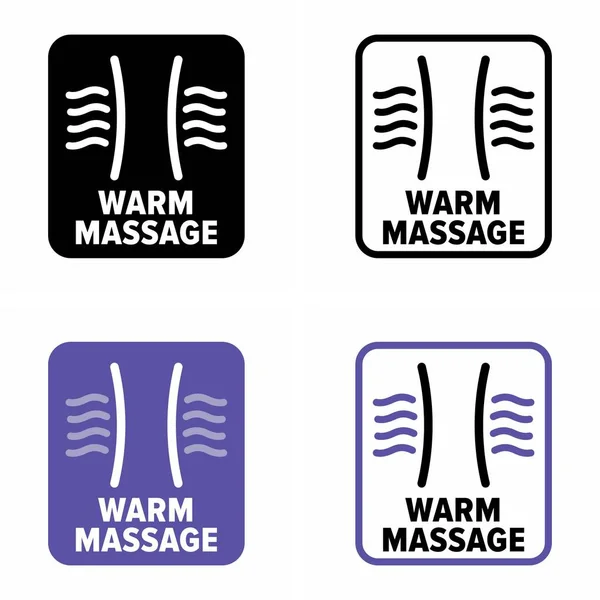 Warme Massage Vektor Informationsschild — Stockvektor