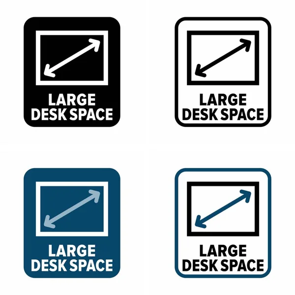 Big Desk Space Διάνυσμα Σήμα Πληροφοριών — Διανυσματικό Αρχείο