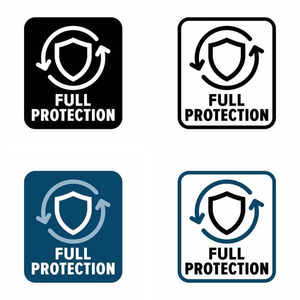 Full Protection Vector Information Sign — Image vectorielle