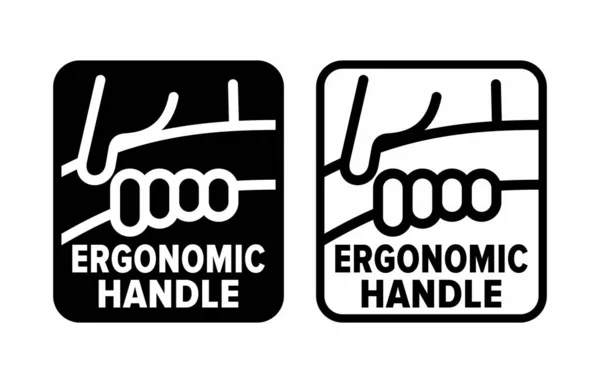 Ergonomic Handle Vector Information Sign —  Vetores de Stock